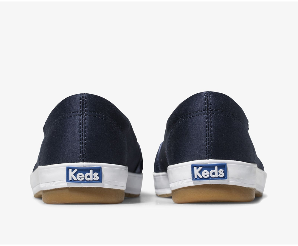 Keds Womens Slip Ons Navy - Carmel - 591LKVNQZ